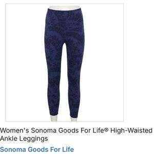 NWT Women's Blue High-Waisted Ankle Leggings XS